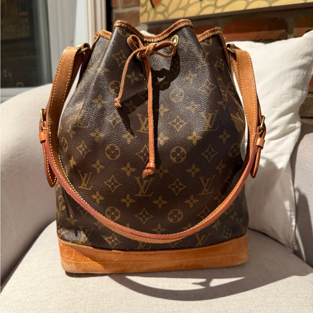 Louis Vuitton Brown and Tan Monogram Bucket Bag